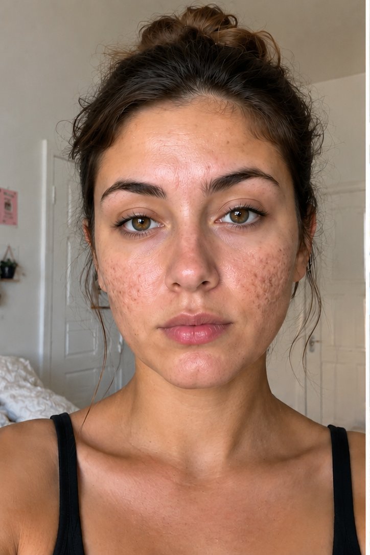 Hydrated, radiant glow — before